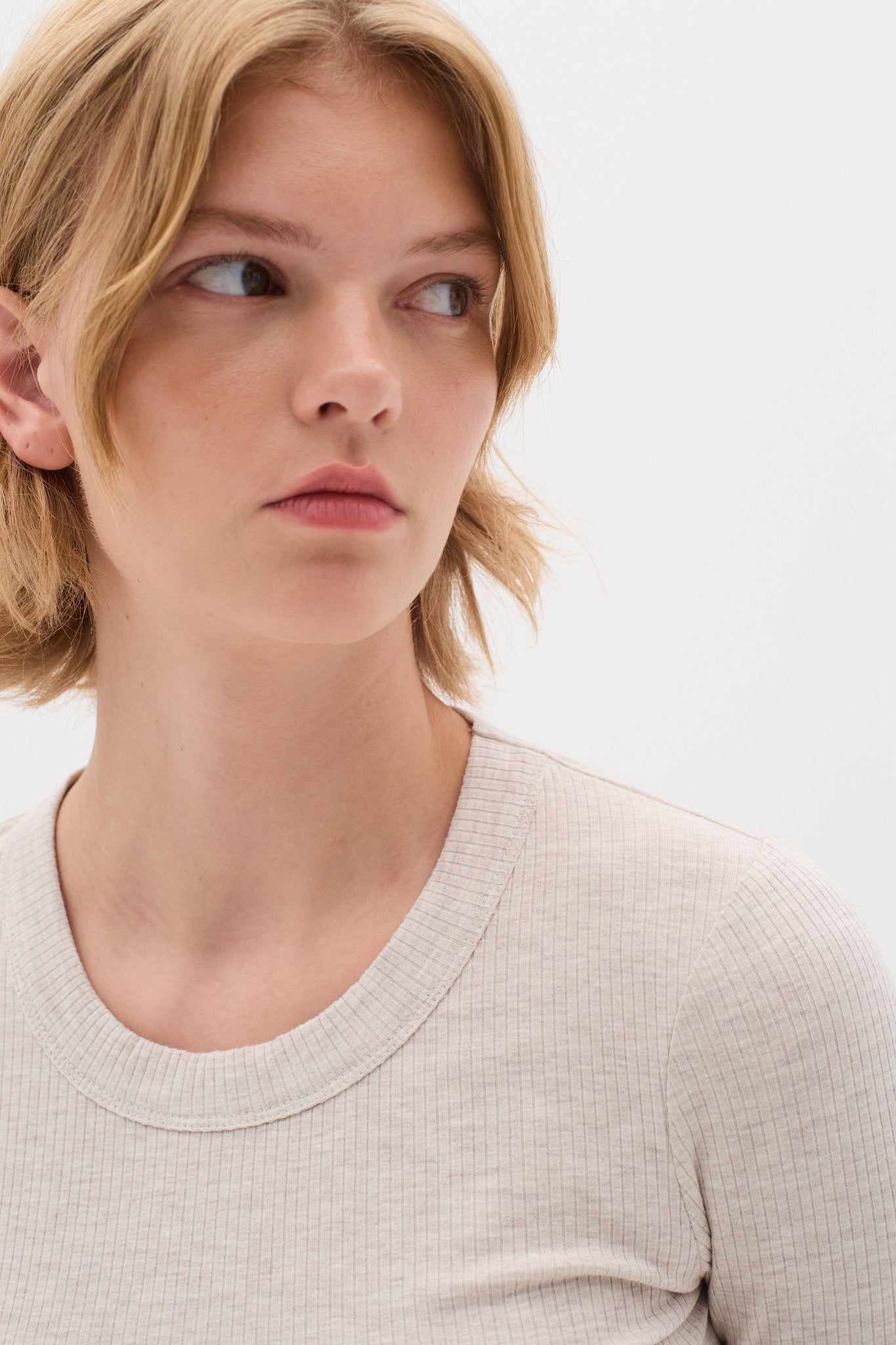 Dagna T-Shirt Melange Ecru