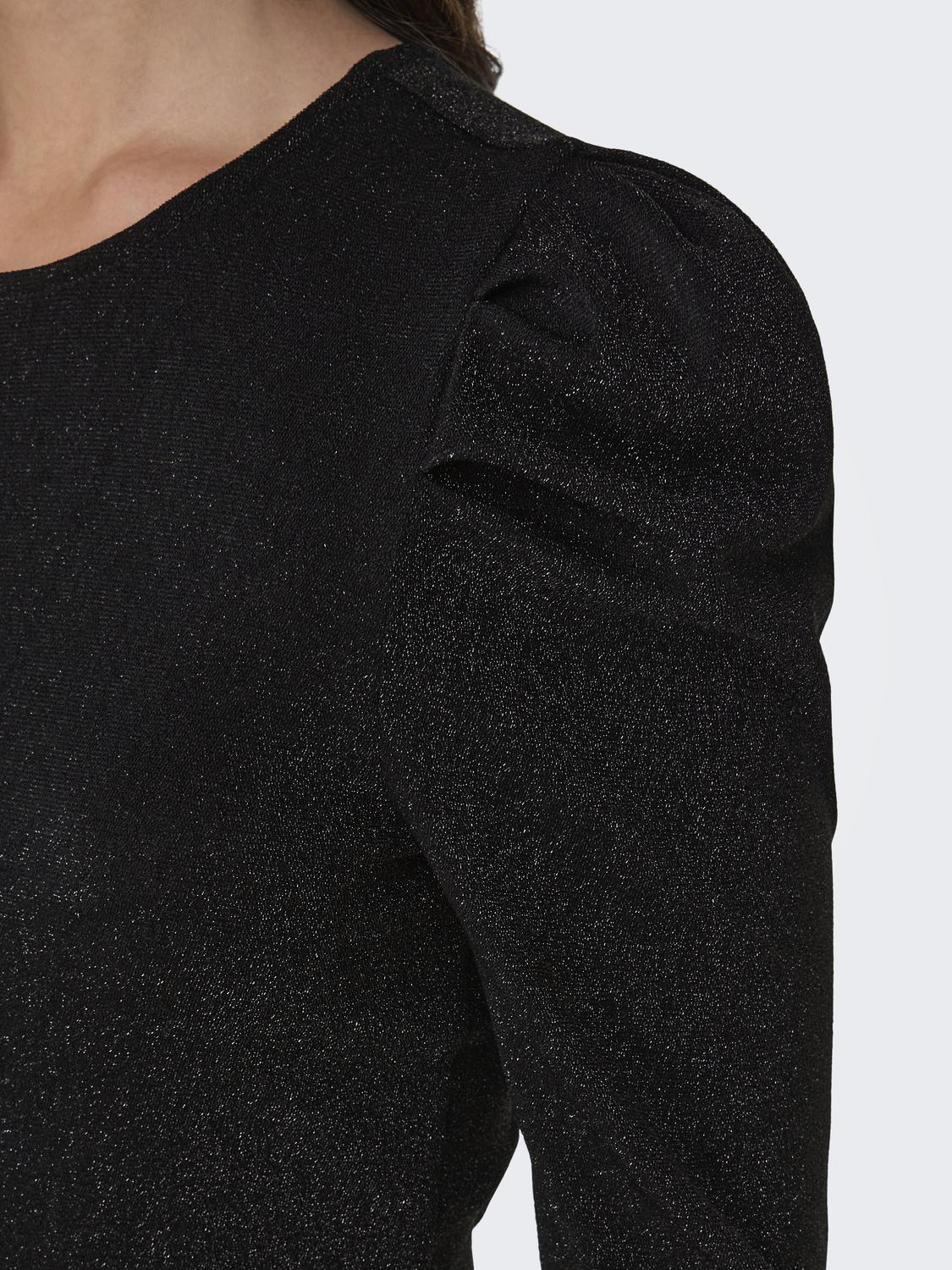 Rich Glitter Top Black/Black Glitter