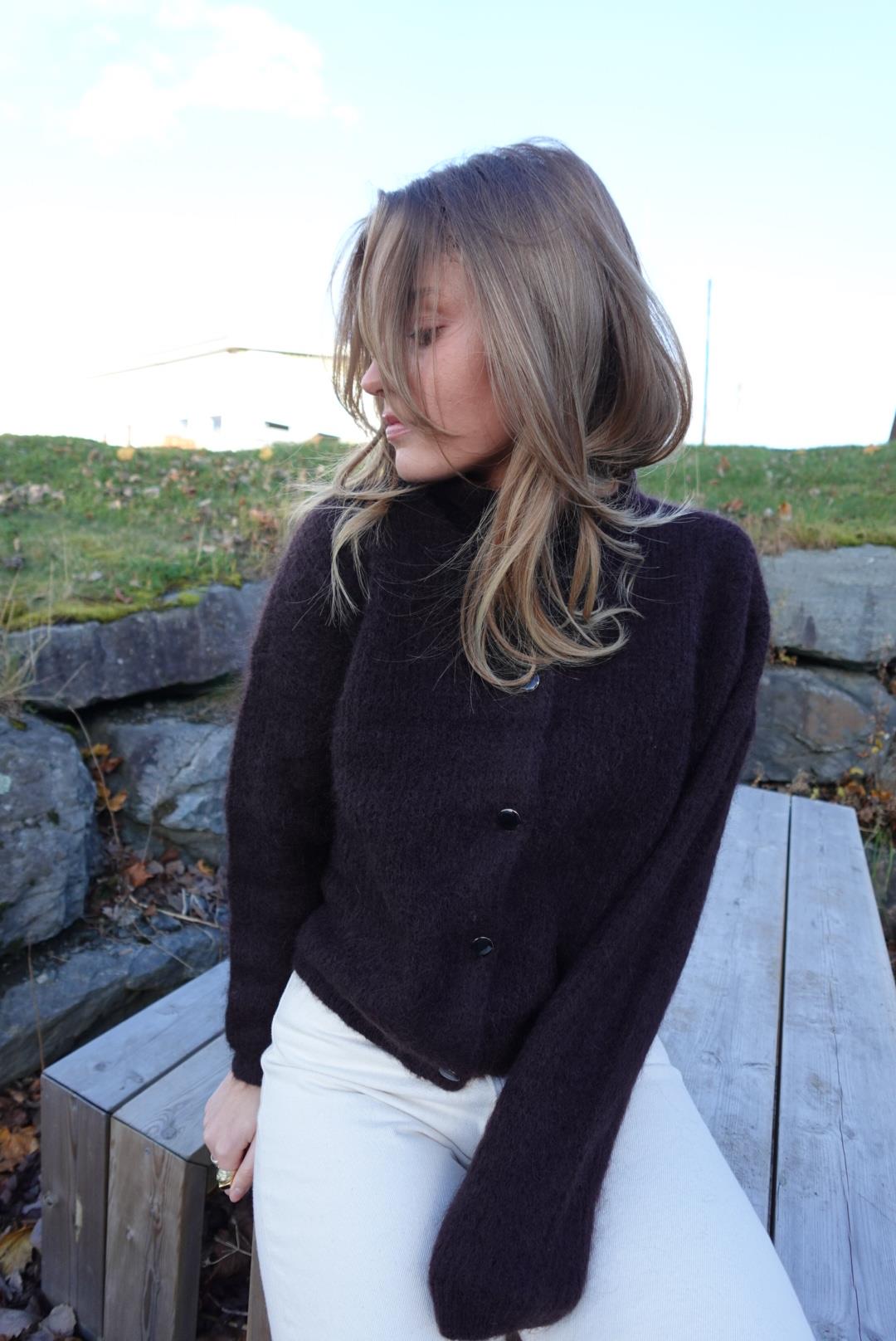 Debbie Cardigan Ganache Melange