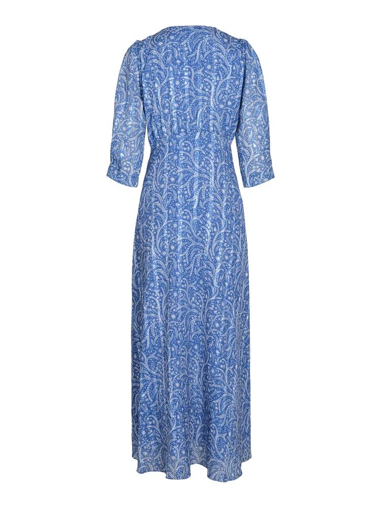 Sorrento Dress Blue Cream