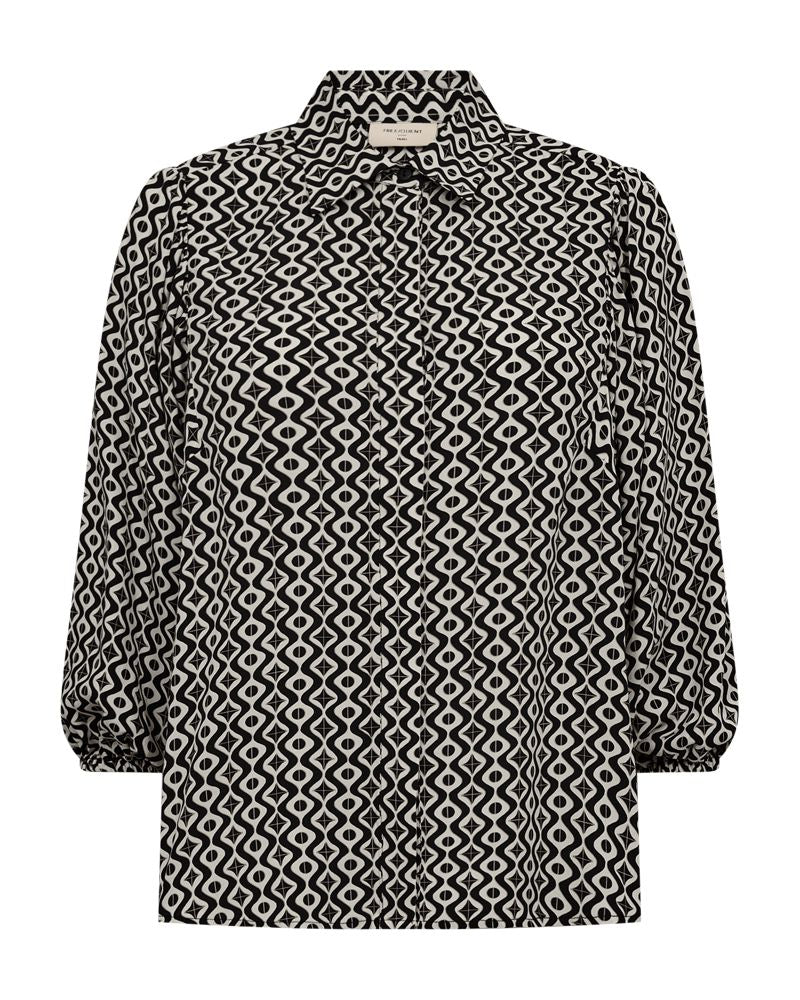 Fqadney-Shirt Moonbeam w Black