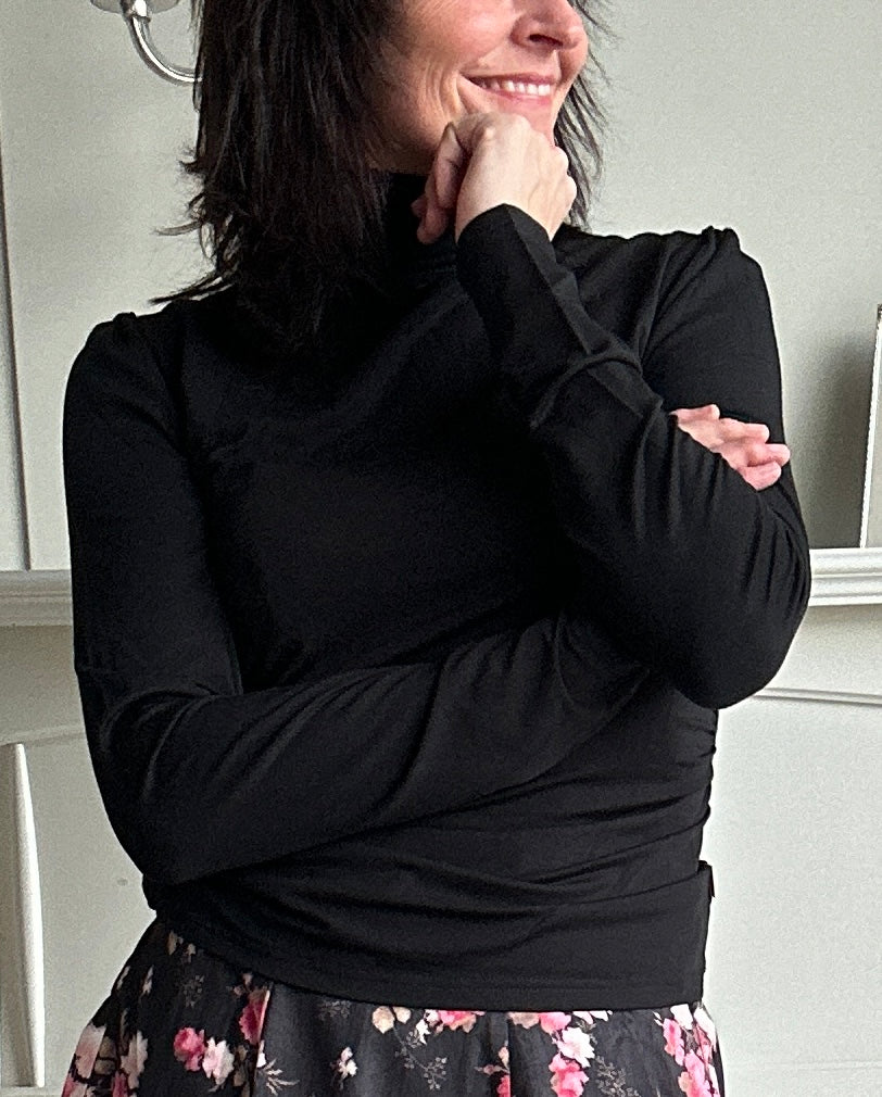 Jersey Turtleneck Black