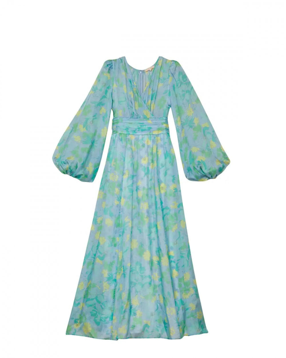 Cupro Tieband Gown Anemone Field