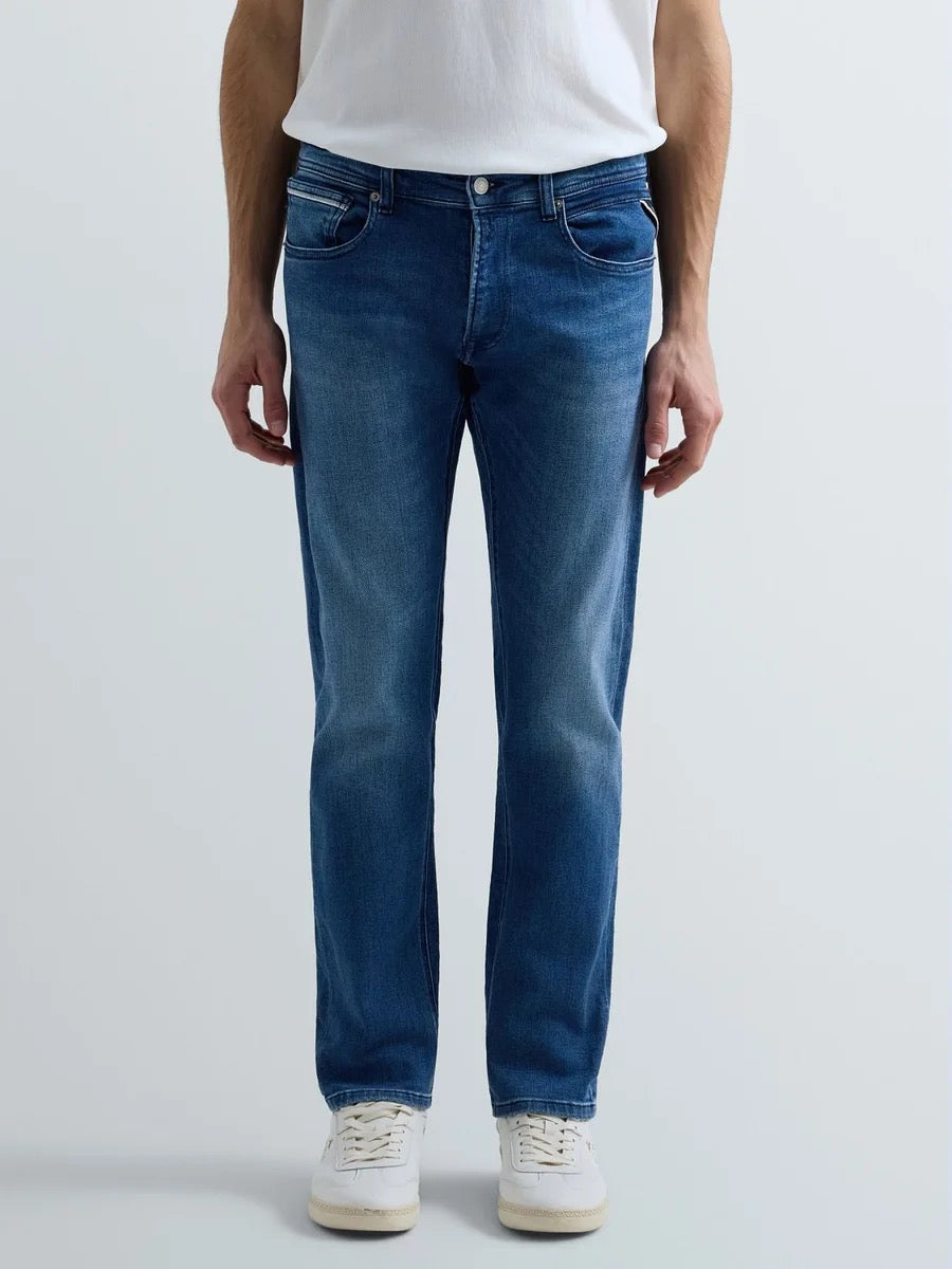 Grover MA972Z.000 Mid Blue Power Stretch Denim