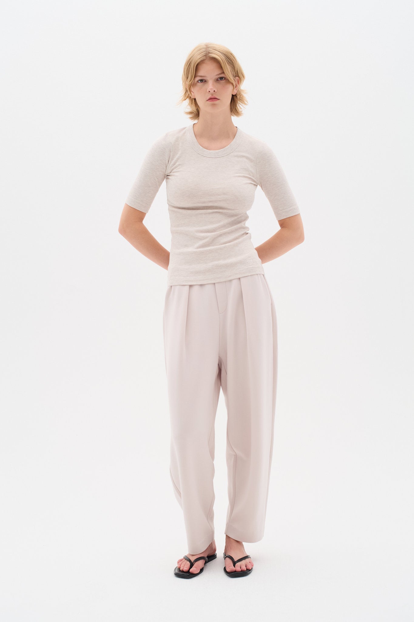 Dagna T-Shirt Melange Ecru