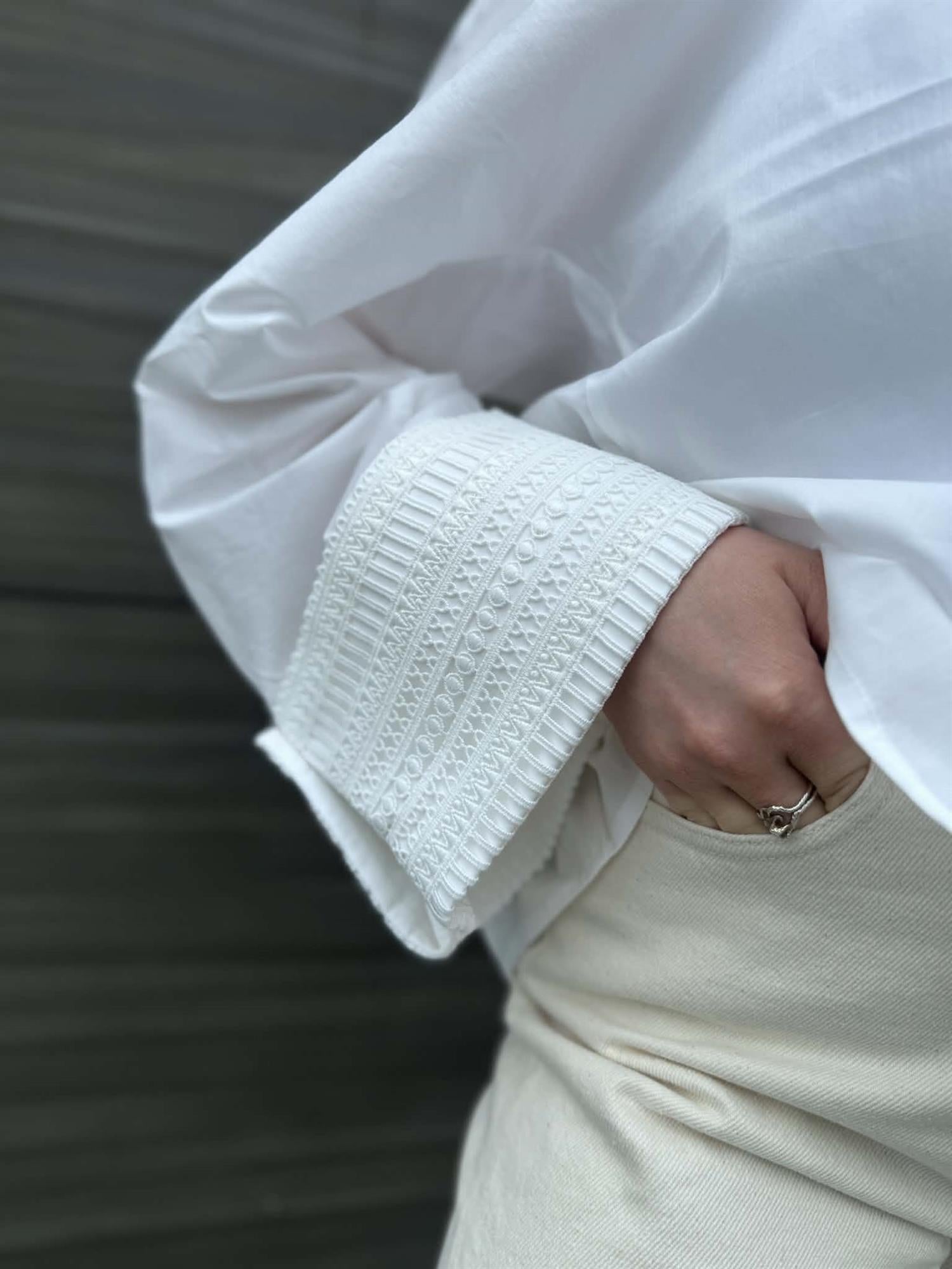 Atari Lace Shirt Bright White