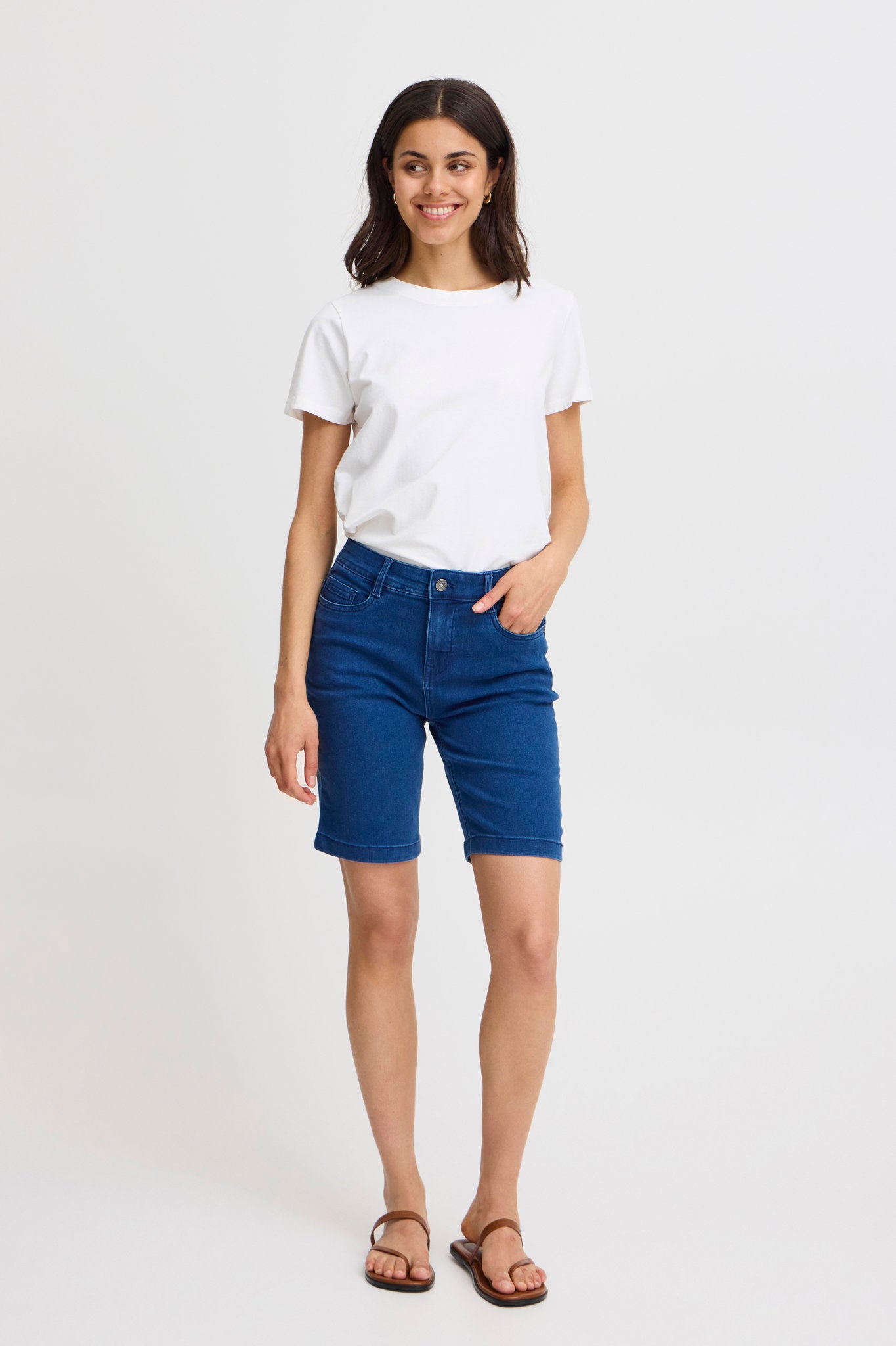 Luxe Elli Shorts Mid Blu Denim
