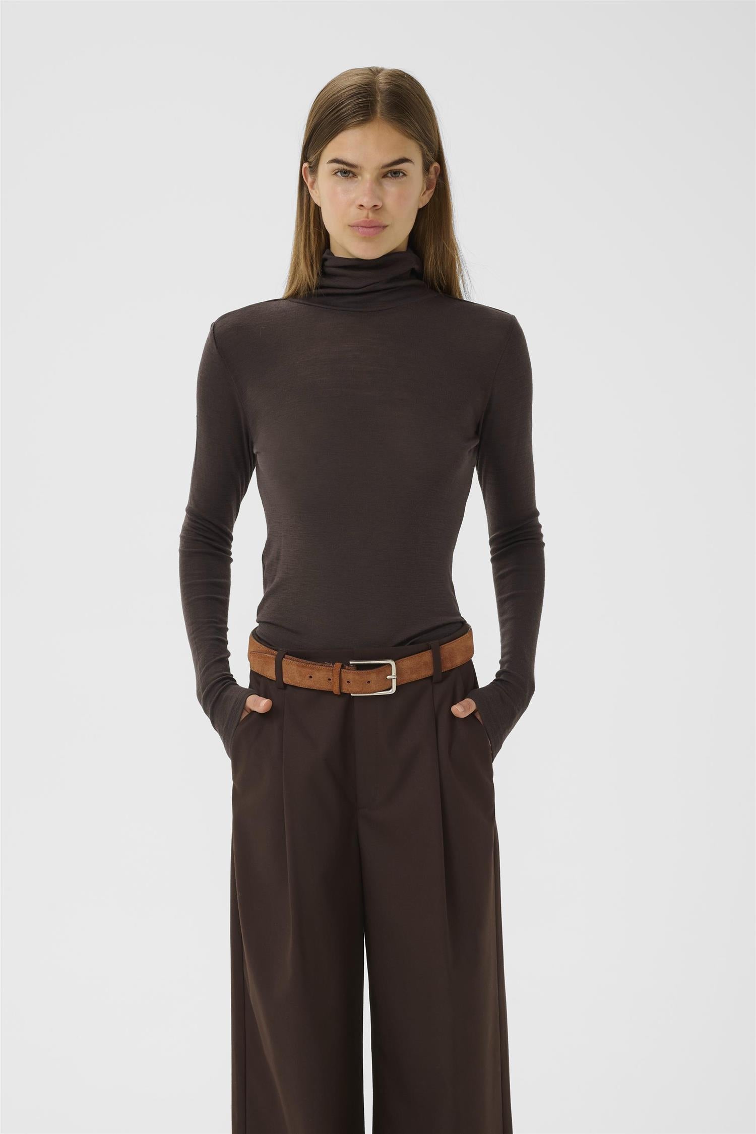 Ninia Wool Rollneck Chocolate