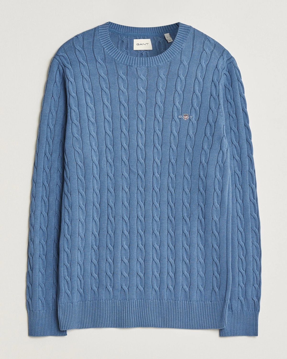 Classic Cable Knit Sweater Blue Horizon
