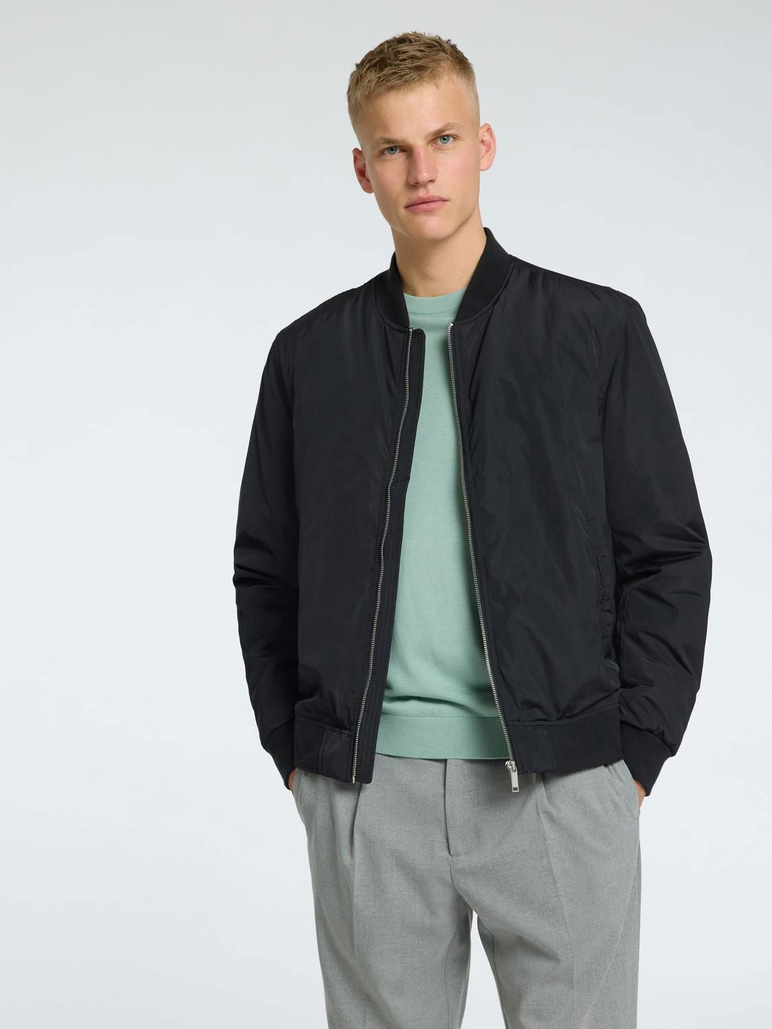 Slmtray Ls Knit Merino Crew Neck Noos