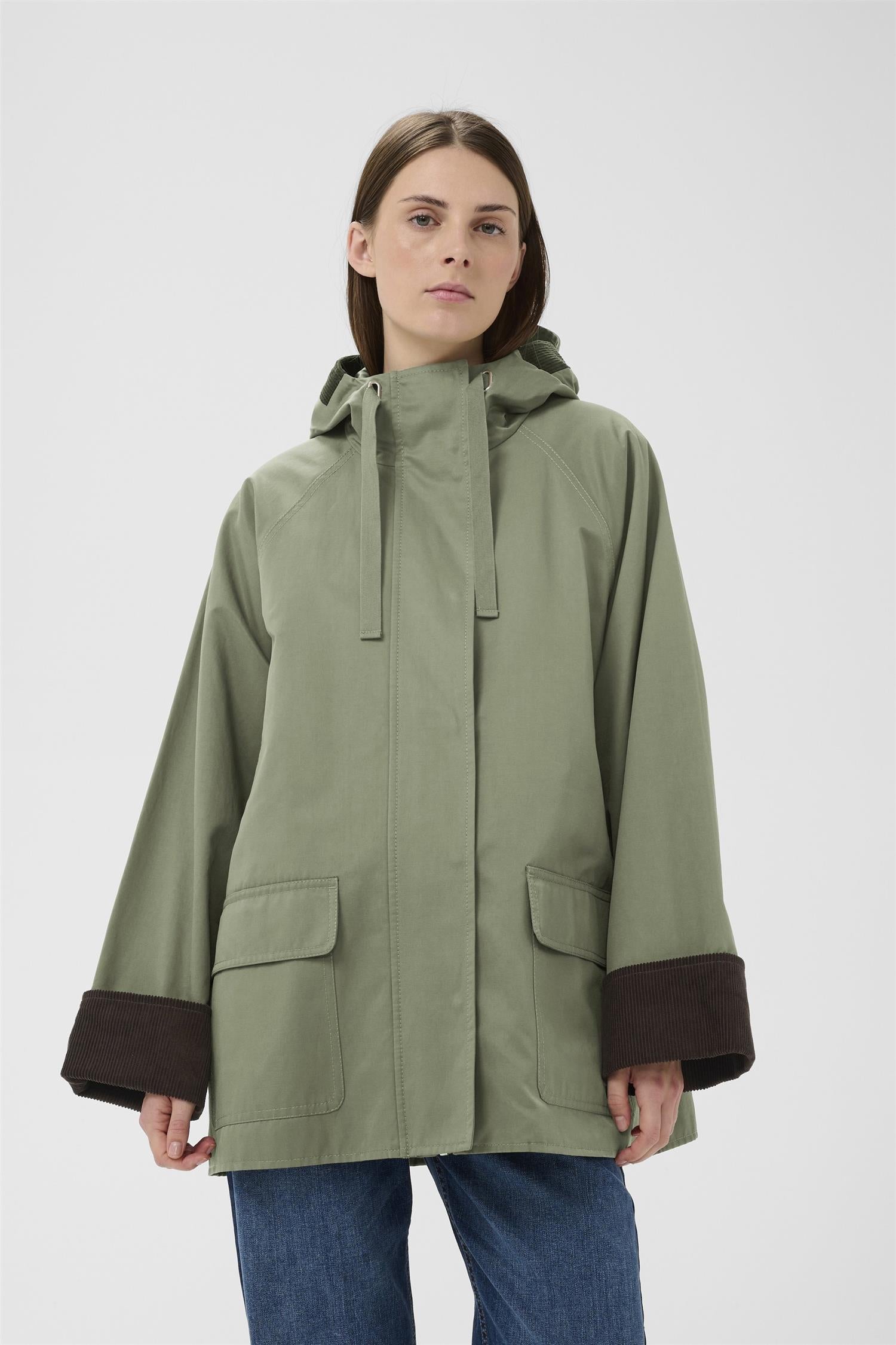 Gracelynn Hooded Jacket Mulled Basil