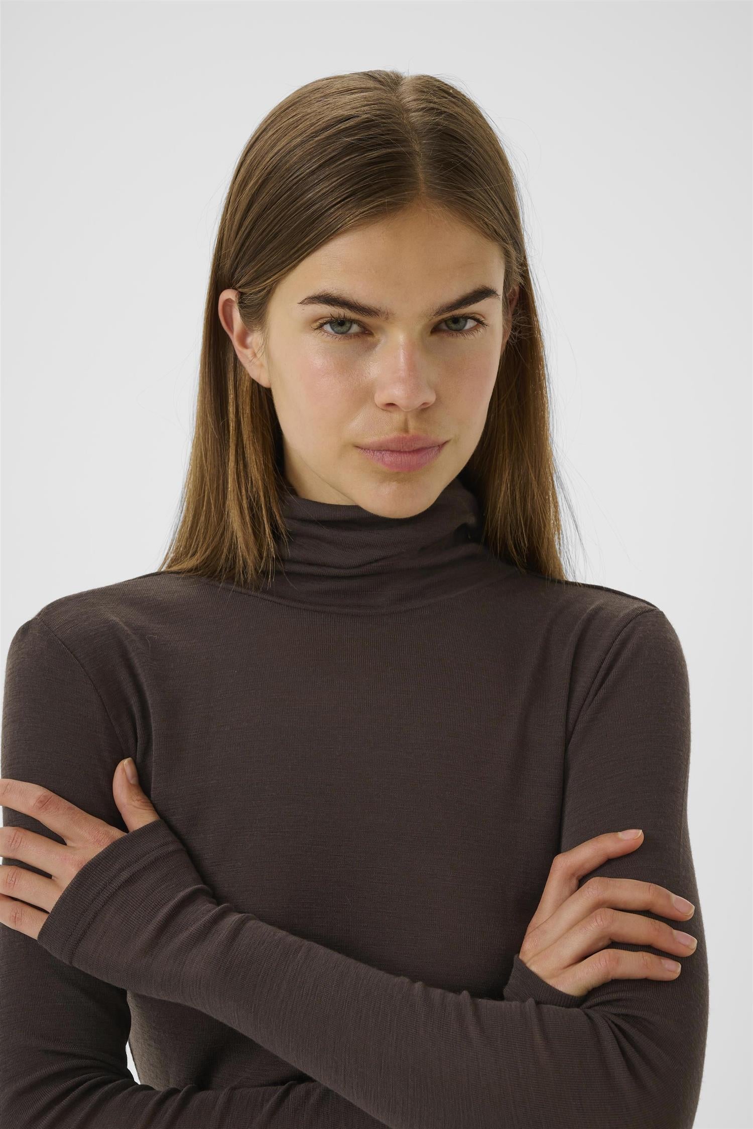 Ninia Wool Rollneck Chocolate