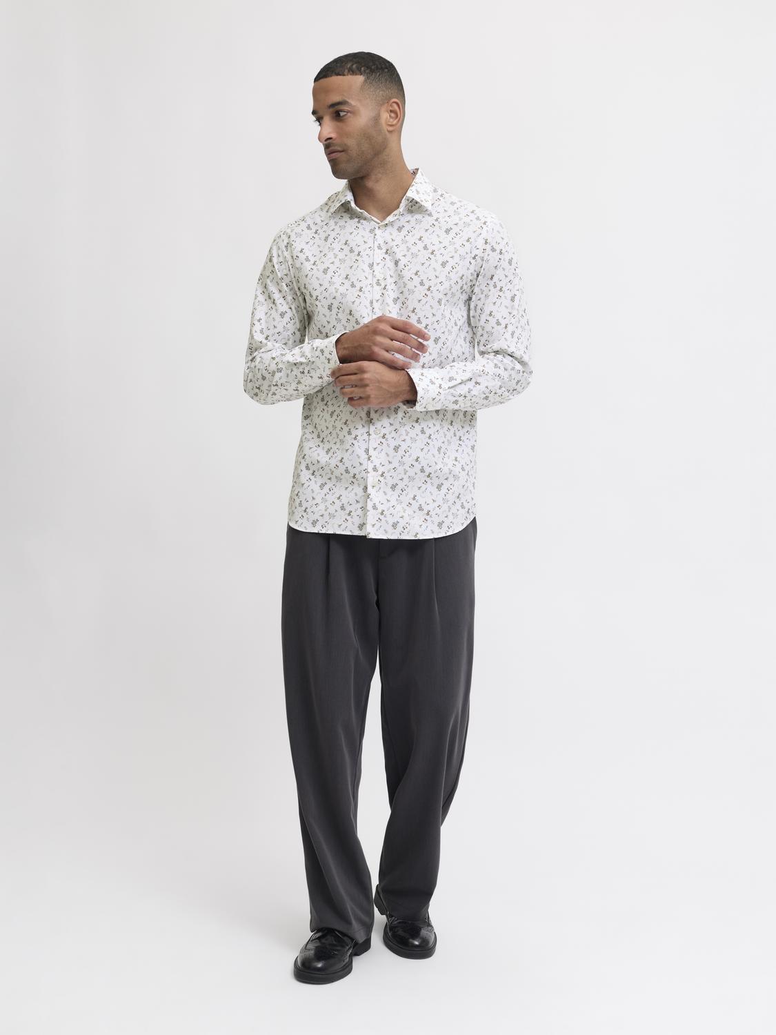 York Print Dobby Shirt White/AOP
