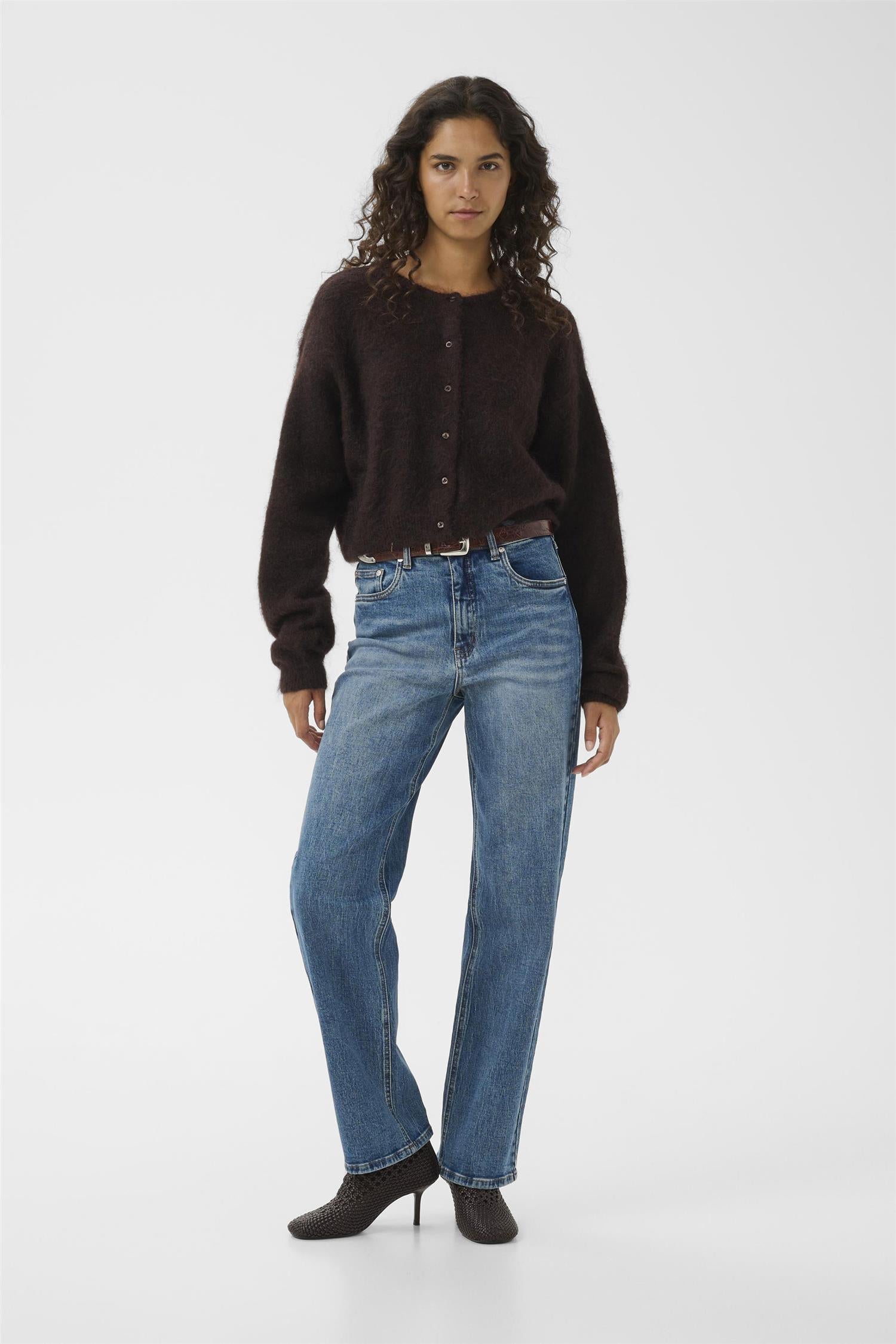 GzDebbie Short Cardigan Ganache Melange