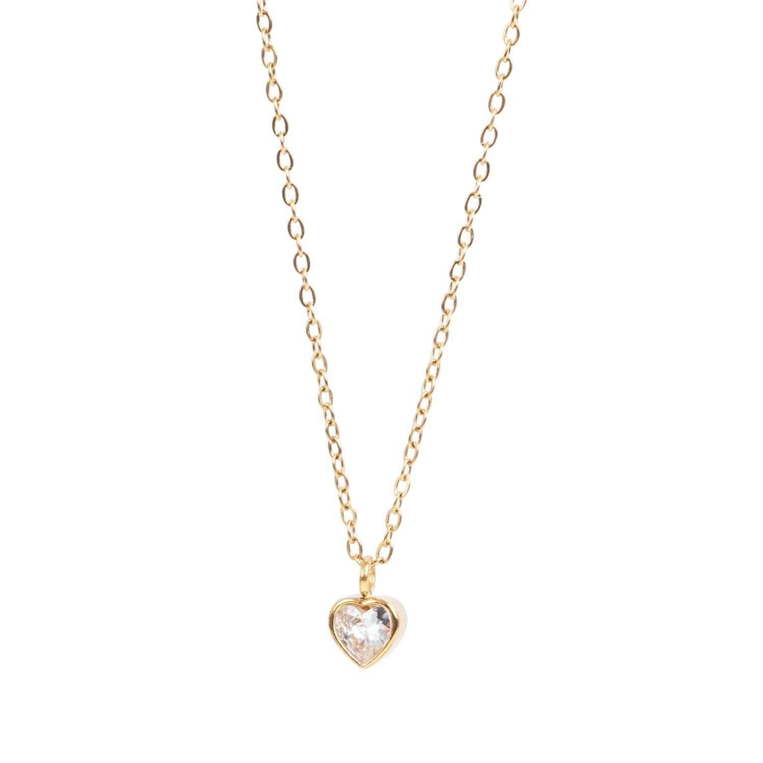 My Heart Necklace Gold Tone Damli