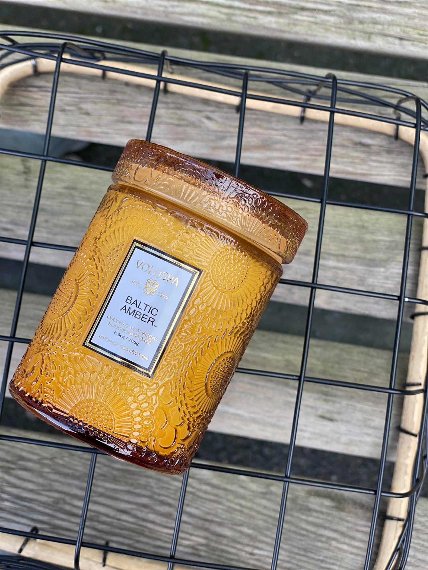 Mini Glass Jar w. Lid BALTIC AMBER