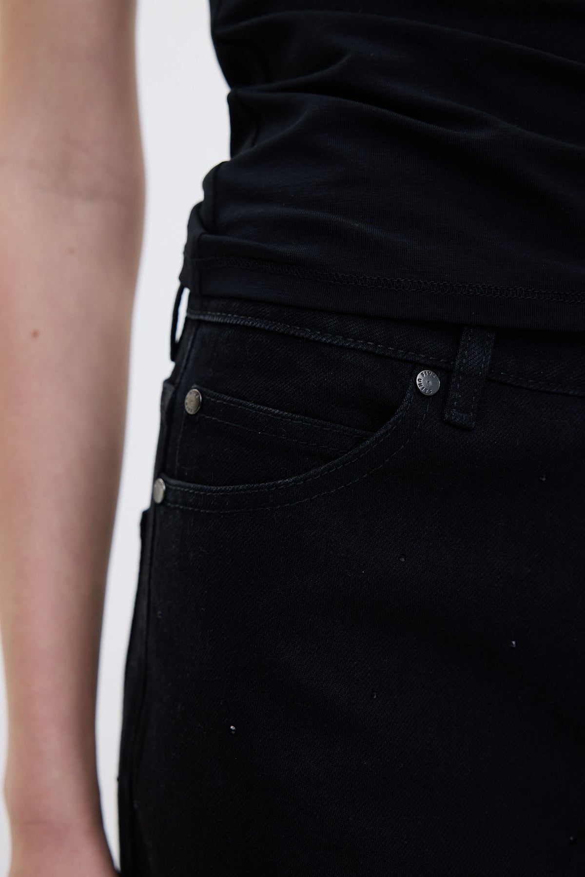 Abbyfv 768 Denim Black Rhinestone