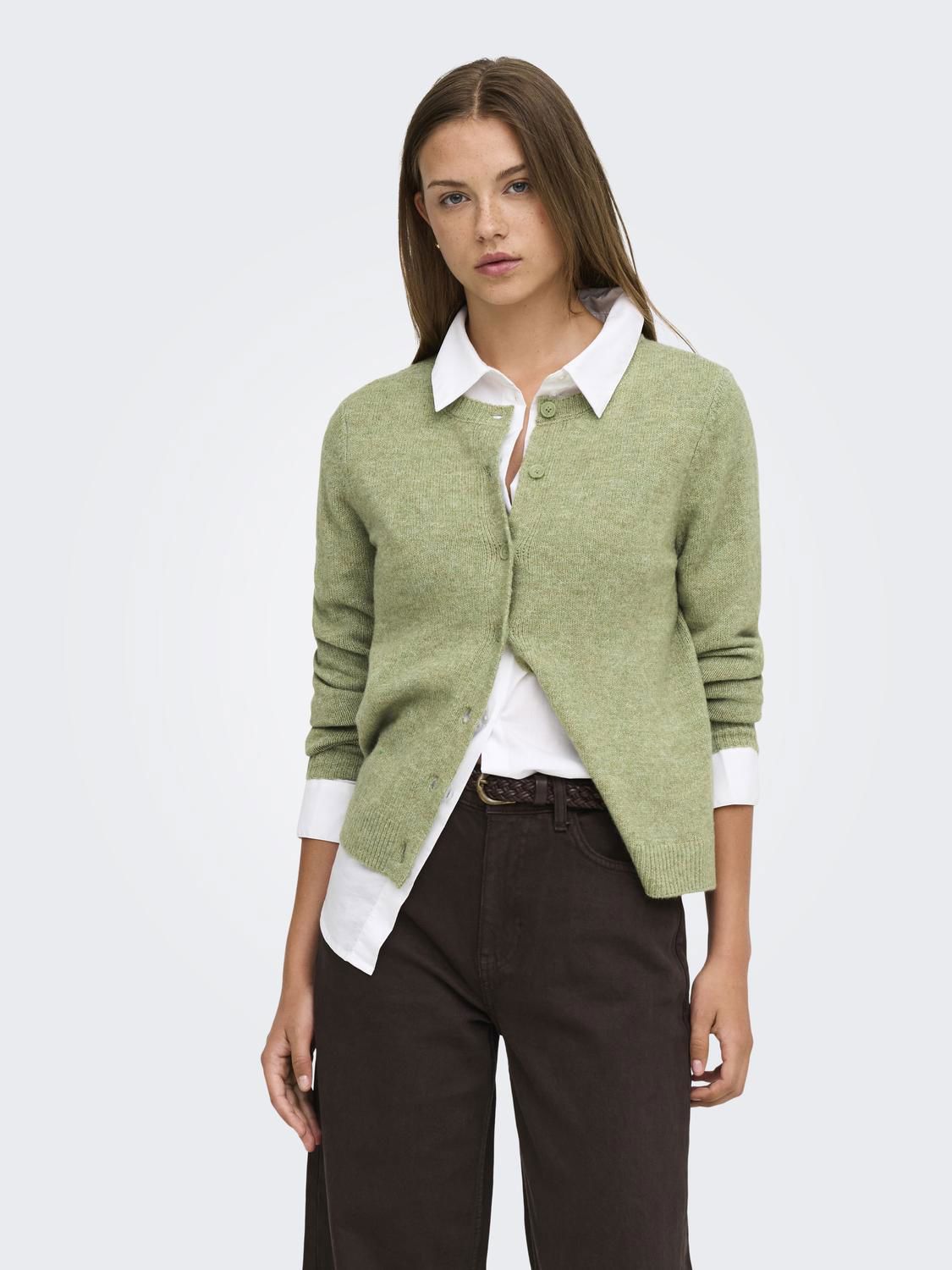 Onlolivia Ls O-Neck Cardigan Sphagnum Melange