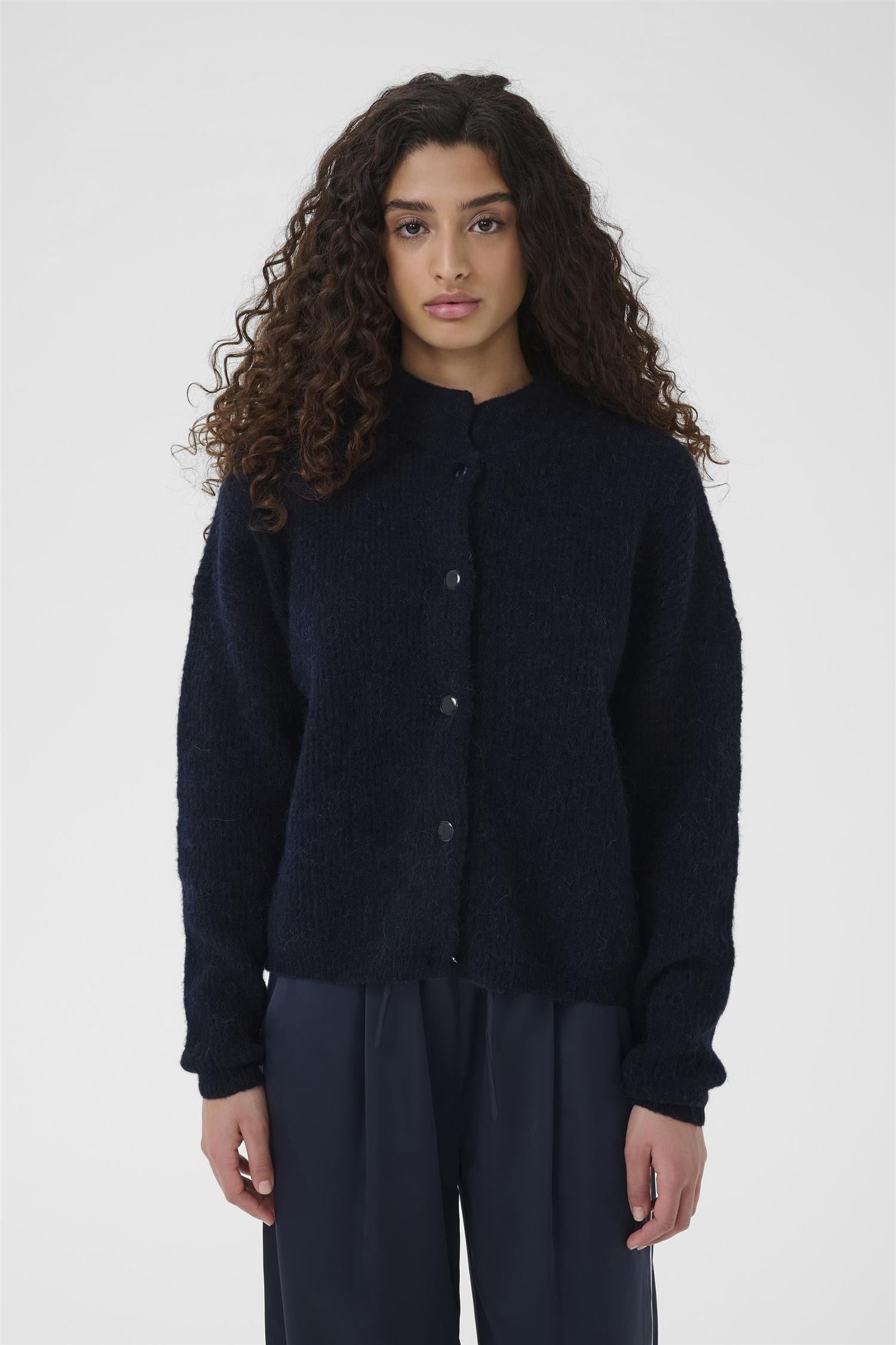 Alpha Short Cardigan Skycaptain Melange