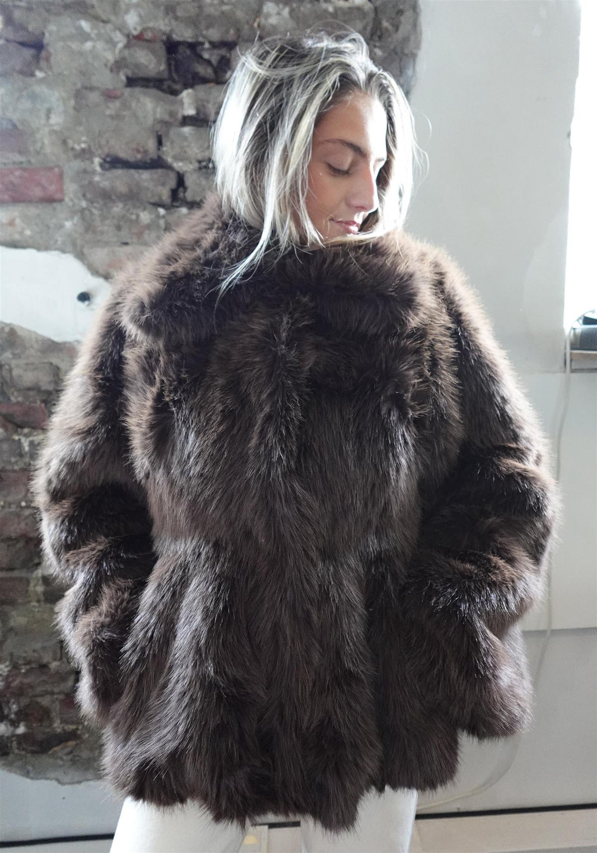 Ellie faux fur brown