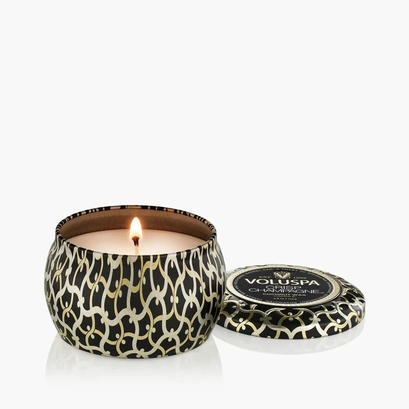 Crisp champagne Mini Tin Candle