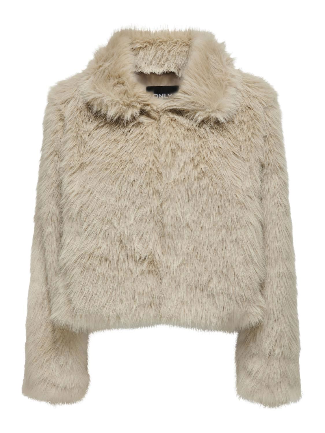 Onlmanny Faux Fur Jacket Pumice Stone