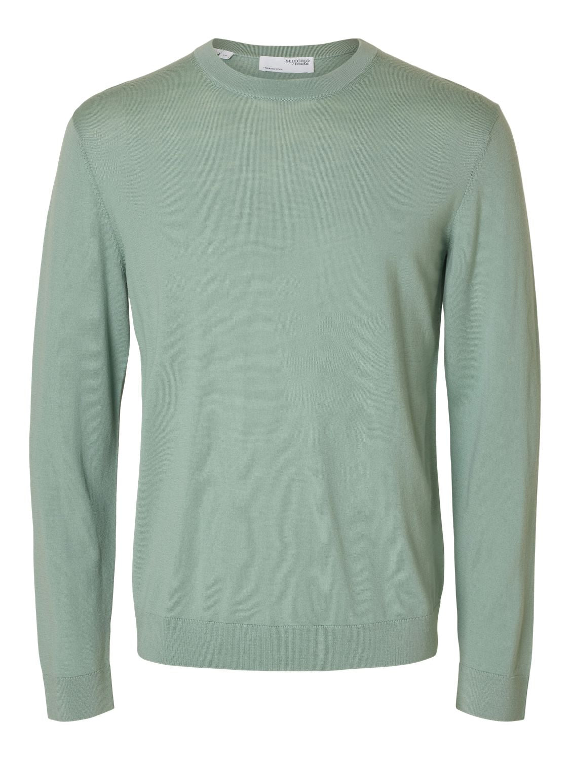 Slmtray Ls Knit Merino Crew Neck Noos