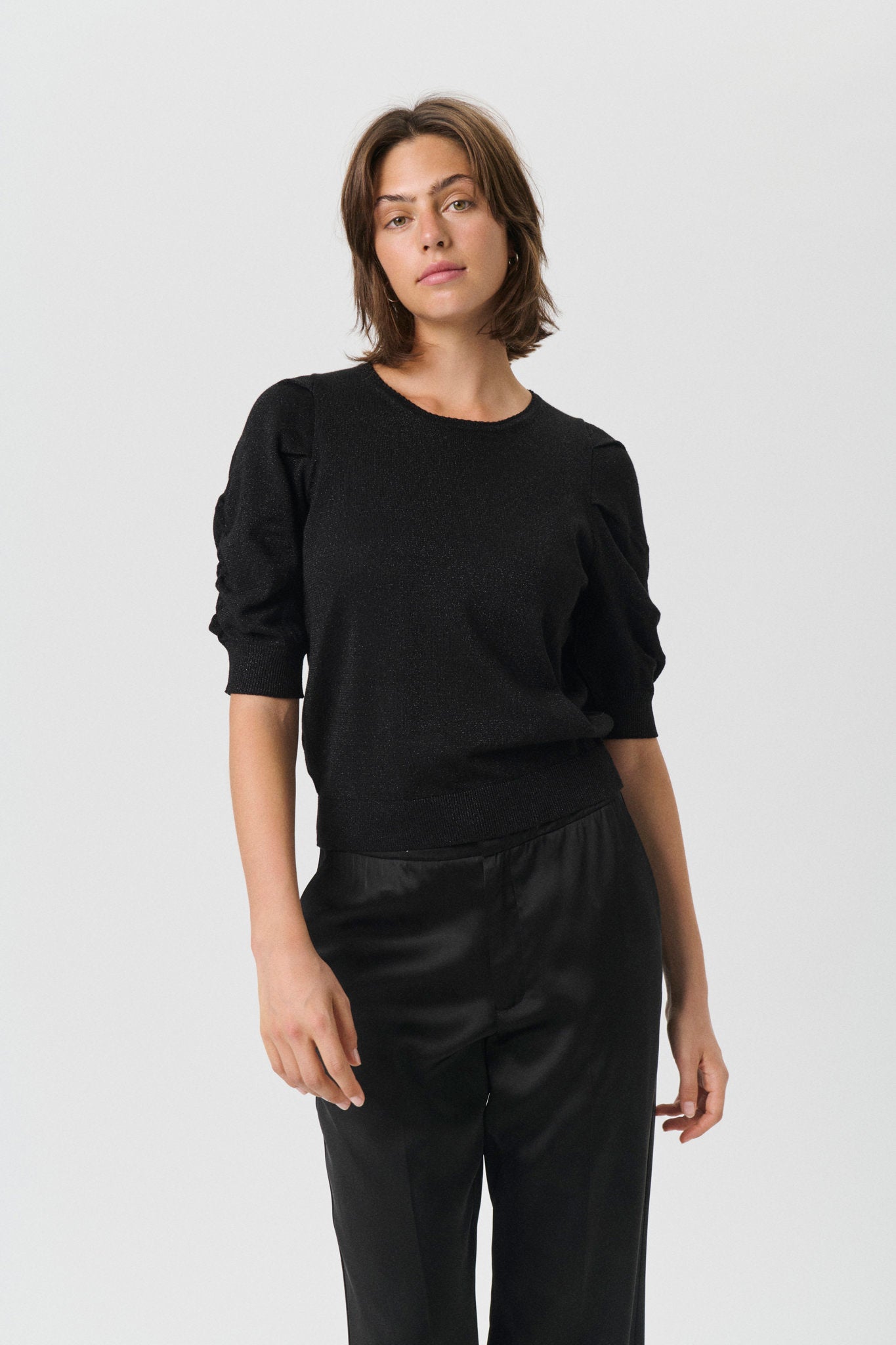 Varaia PU Black with Lurex