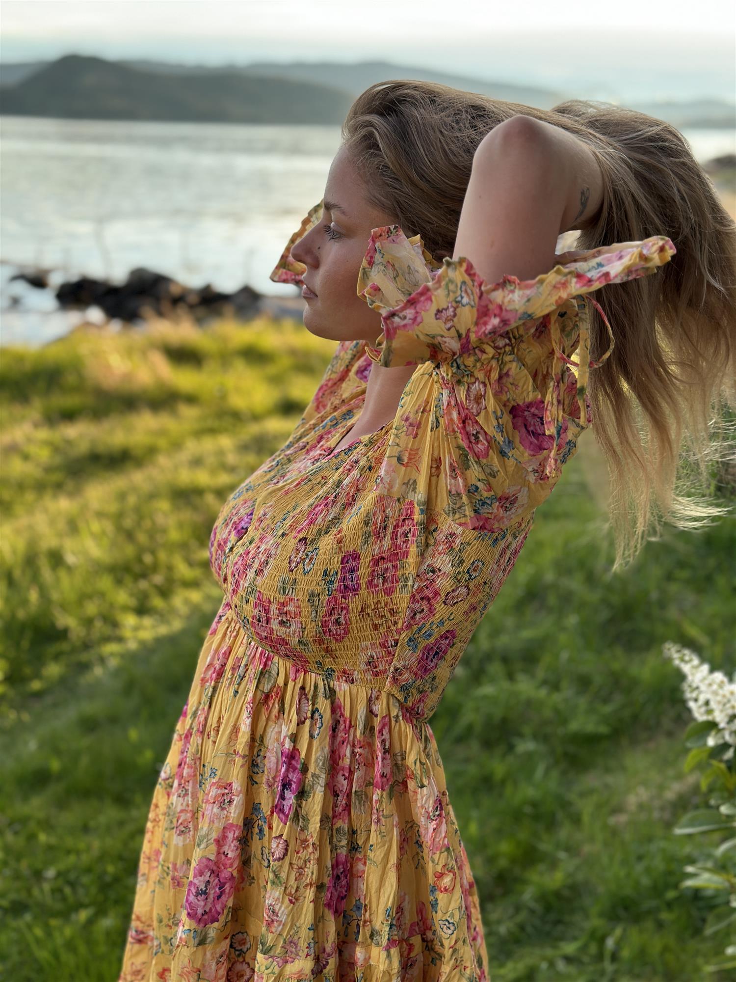 Twisted Mini Dress Daylight Blossom