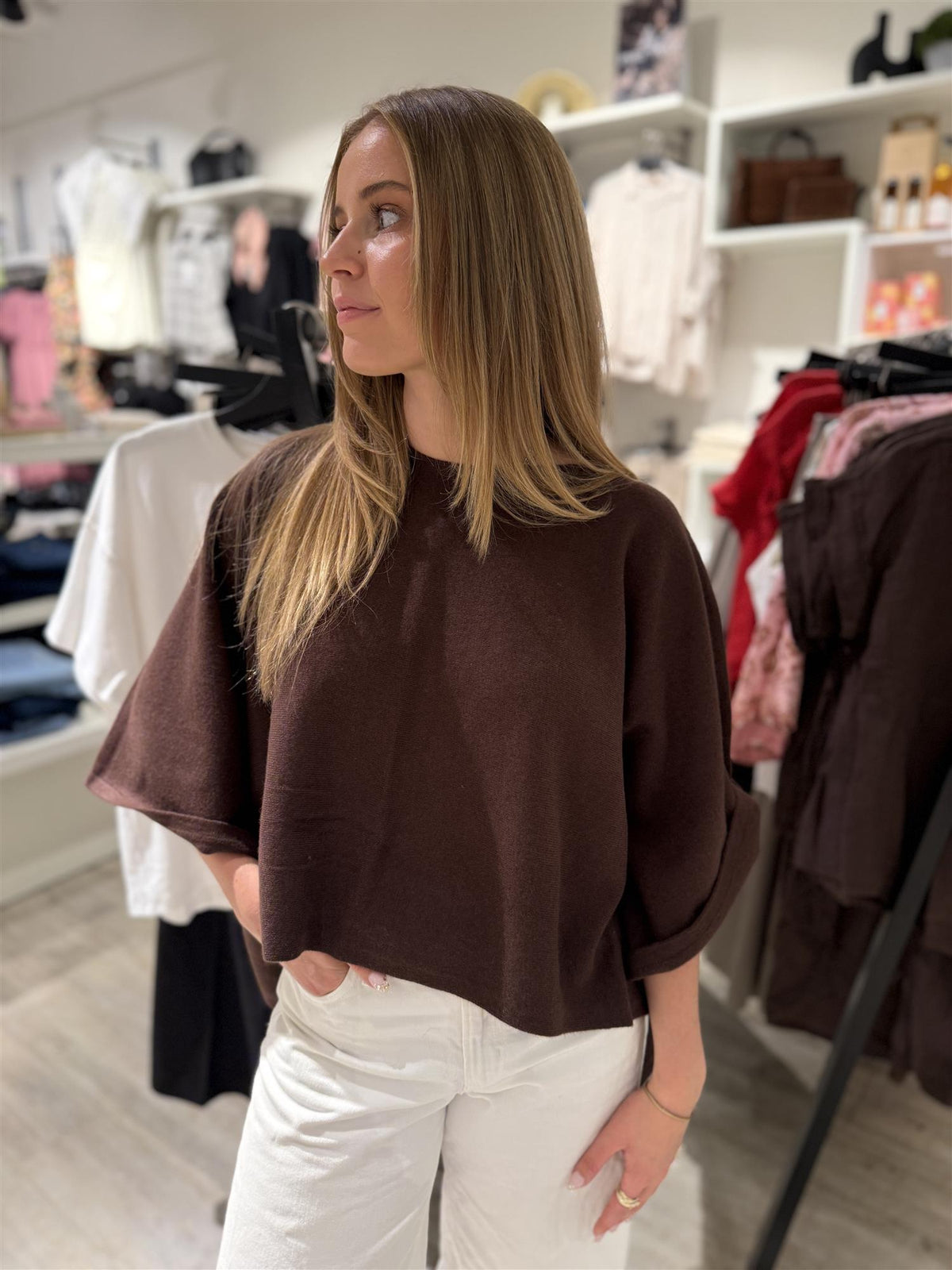 Enzo Merino Poncho Cocoa Brown