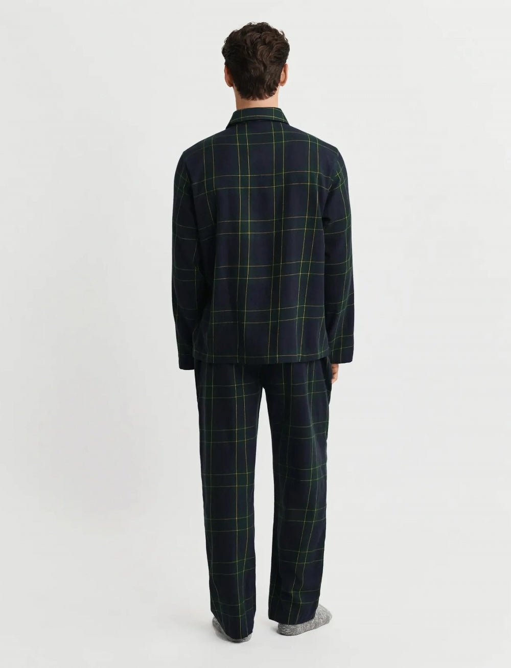 Flannel Check Pajama Set Gift Box Forest Green