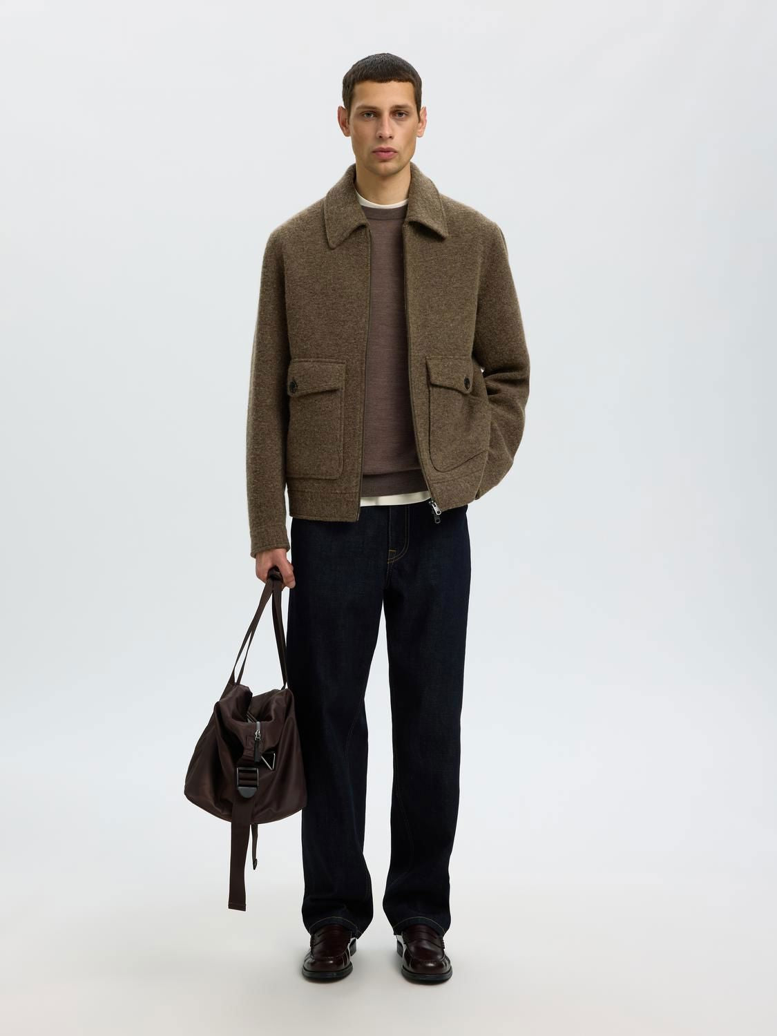 Slmtray Ls Knit Reg Merino Crew Delicioso