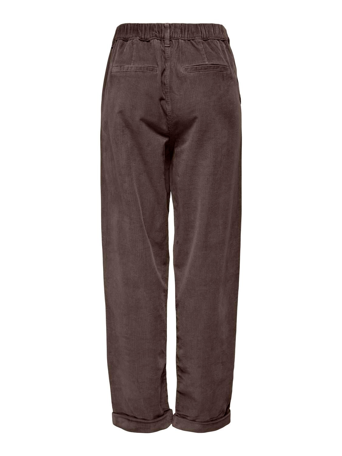 Onlflora Mw Ela Cord Carot Pant Chocolate Brown