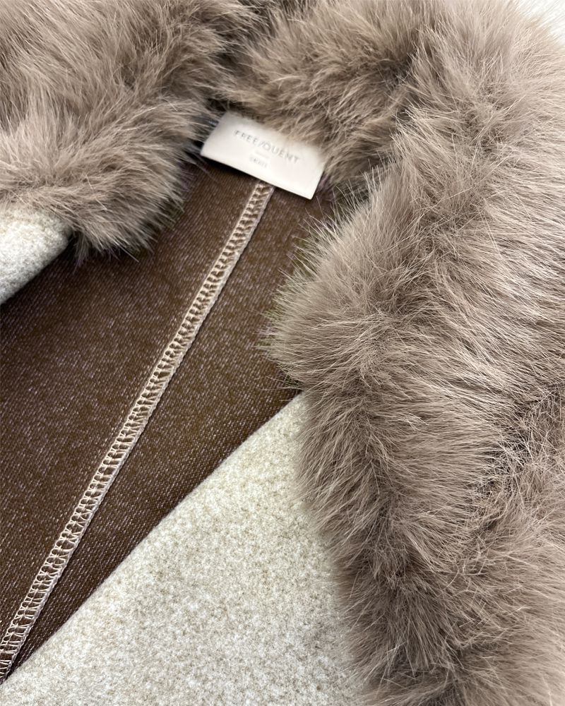 Fqyanna Coat Morel Melange