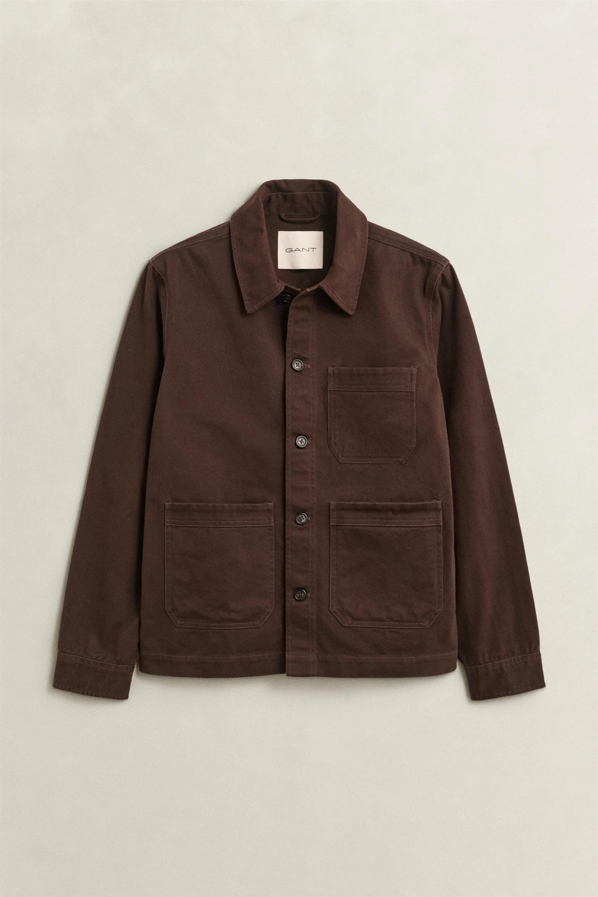 Twill Overshirt Black/Brown