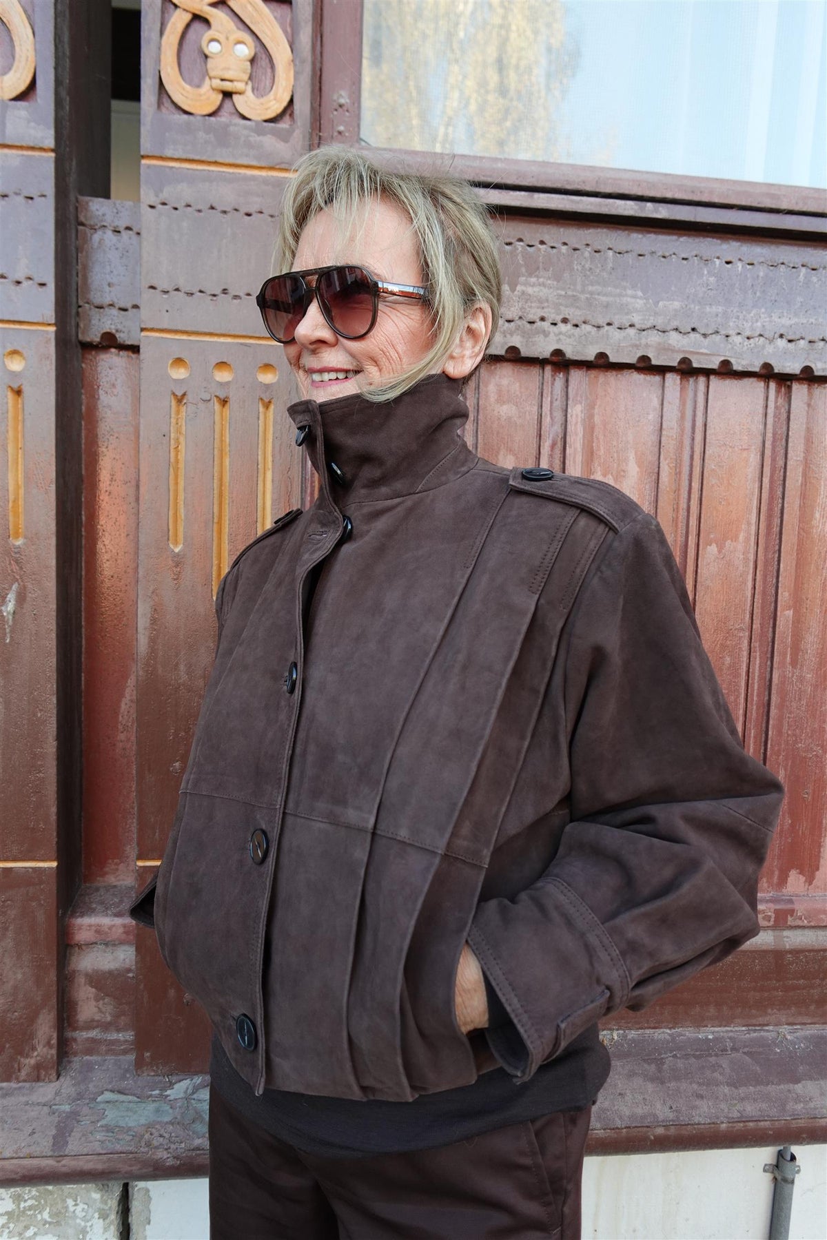 Mwpetra Suede Pleat Jacket