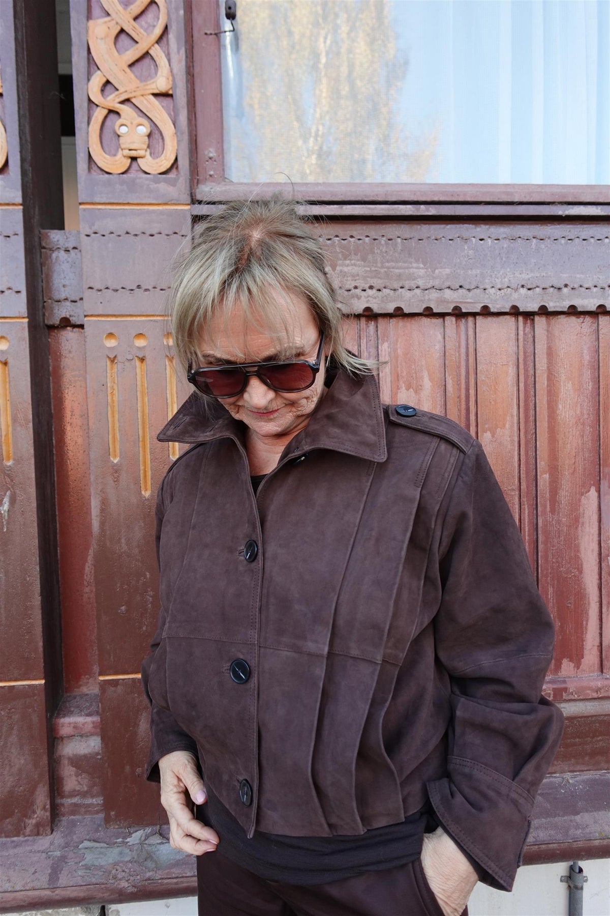 Mwpetra Suede Pleat Jacket