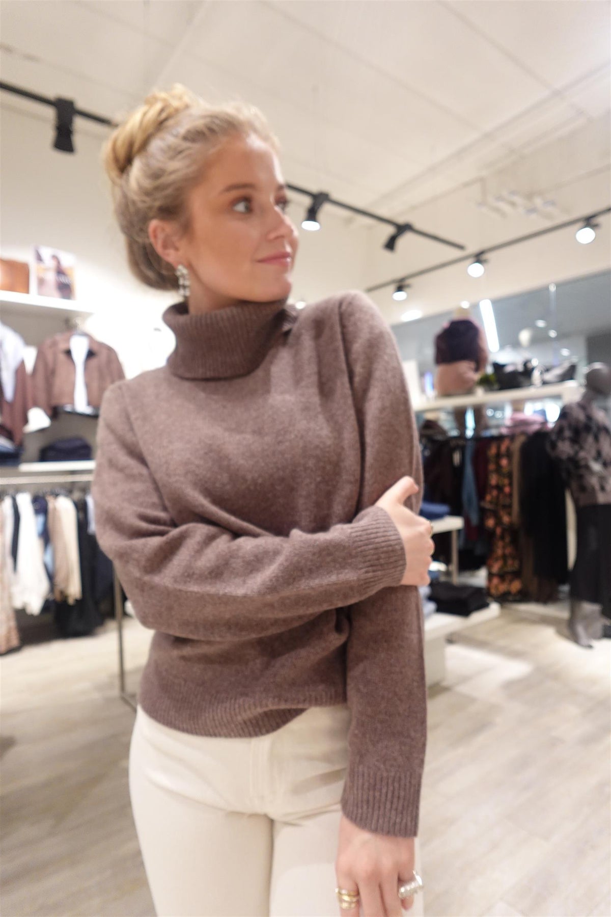 Fqwinka-Pullover Morel Melange