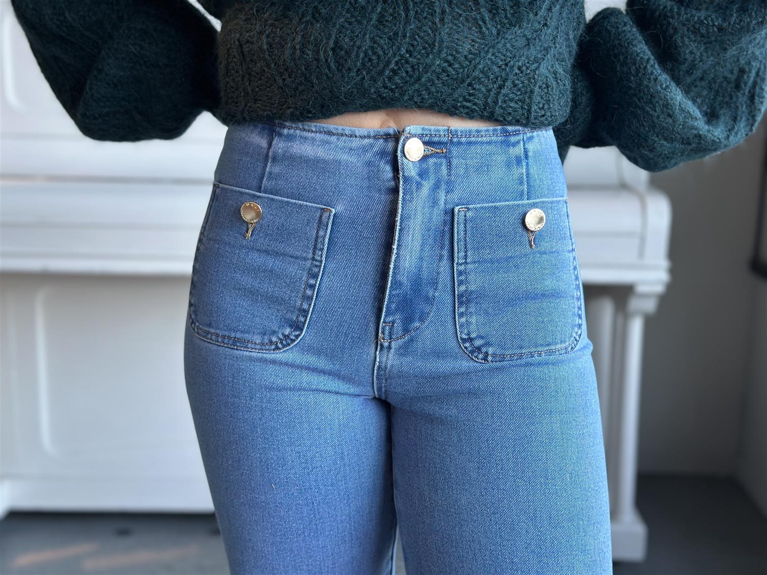 Madeline HW Wide Pocket Light Blue Denim