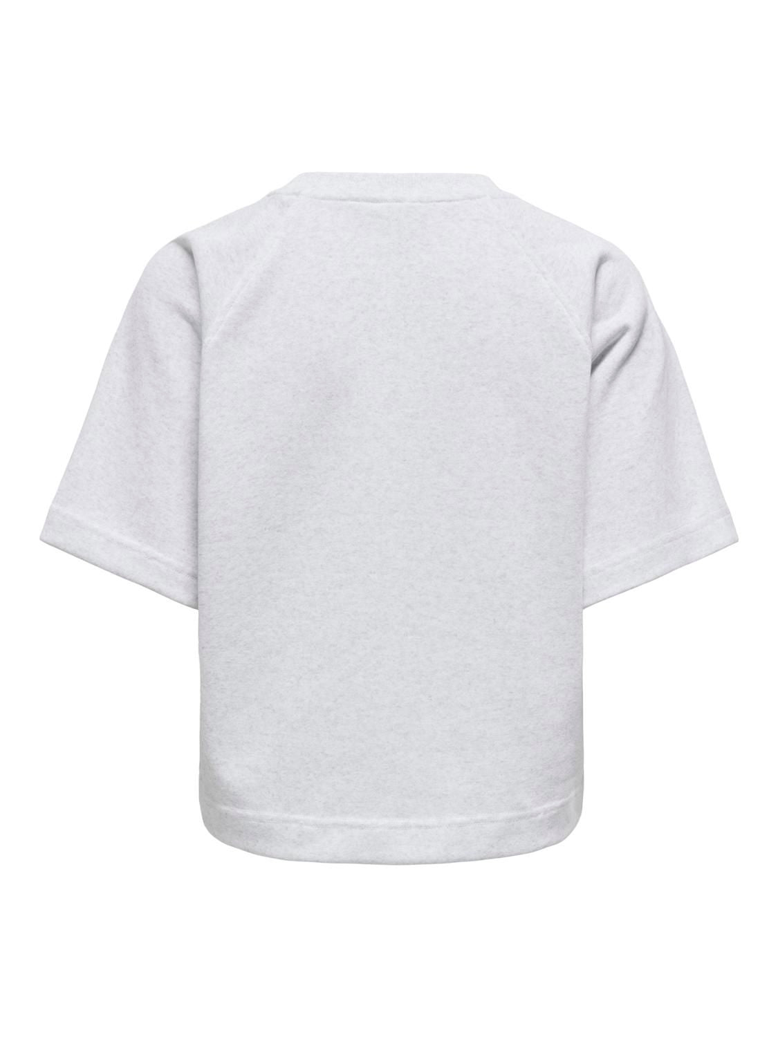Onlofelia Ss Raglan Sweat Light Grey Melange