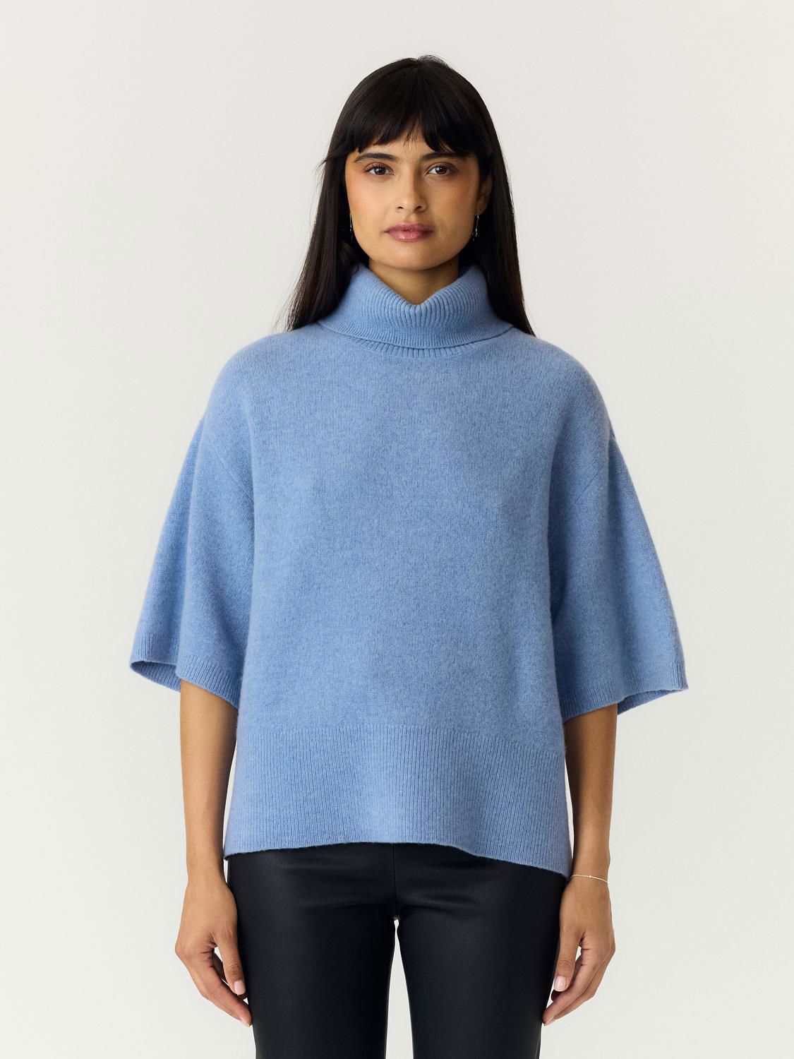 Yasemila 2/4 Wool Knit Pullover Windward Blue