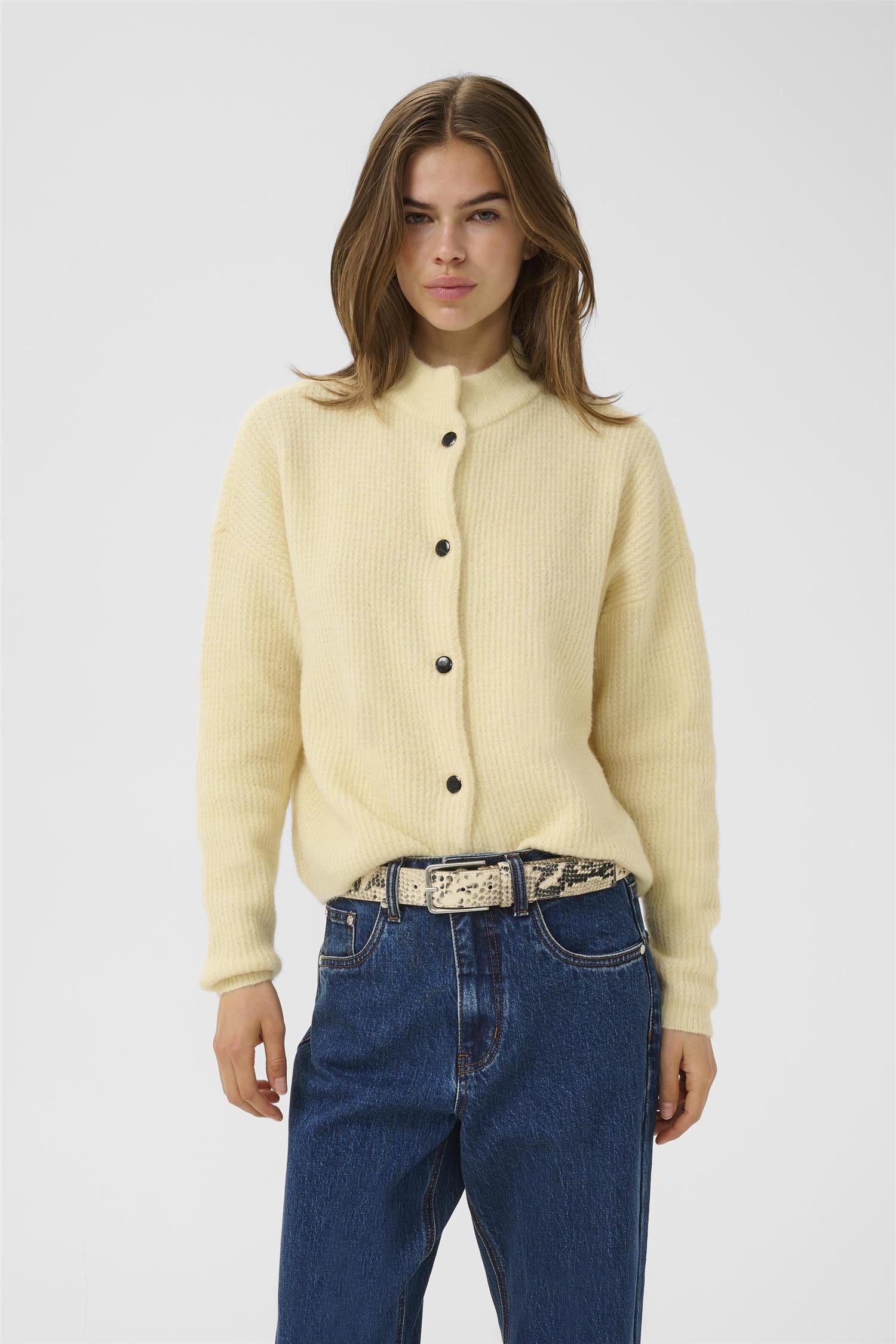 Alpha Short Cardigan Frozen Dew Melange