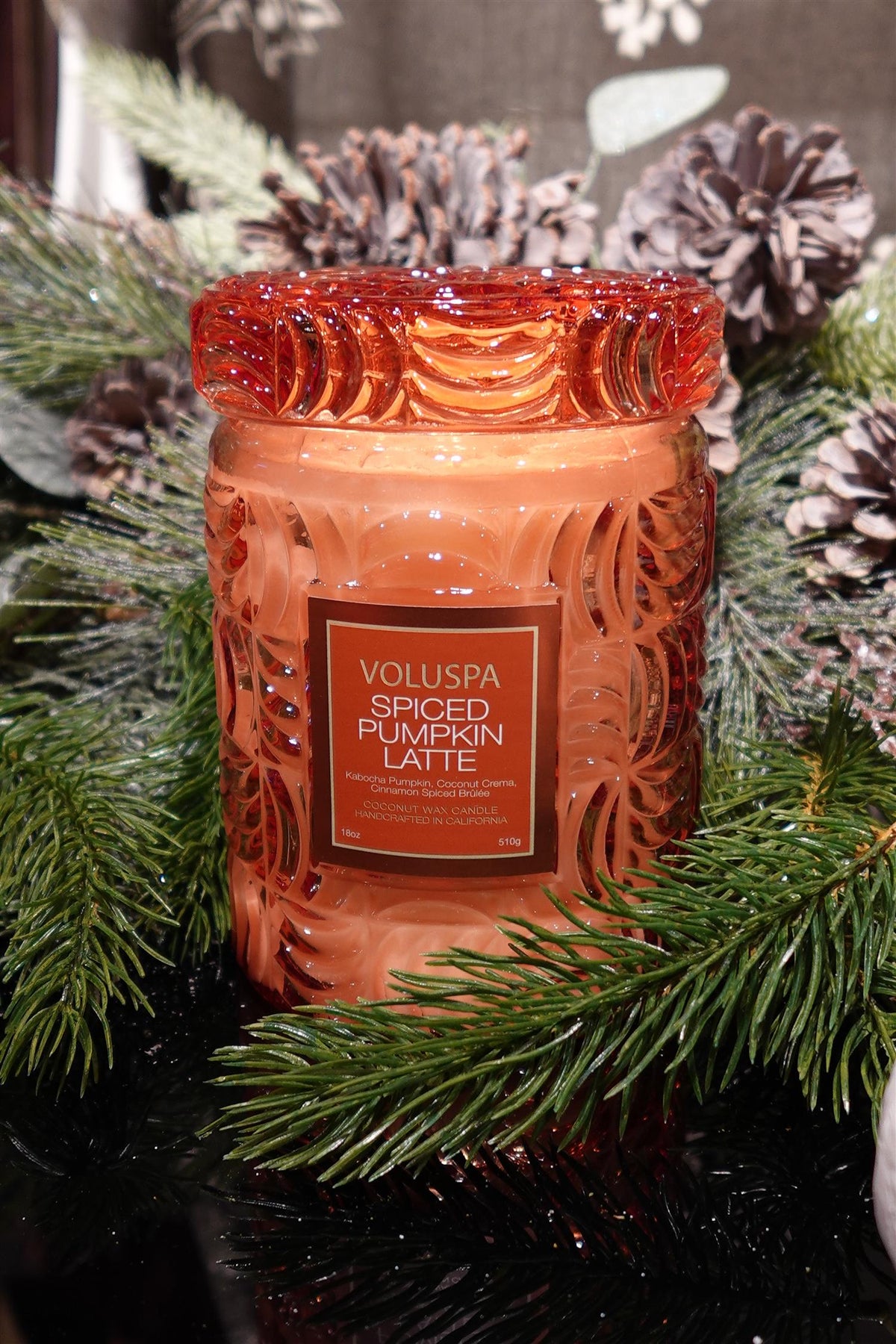 Spiced Pumpkin Latte Large Glass Jar Candle