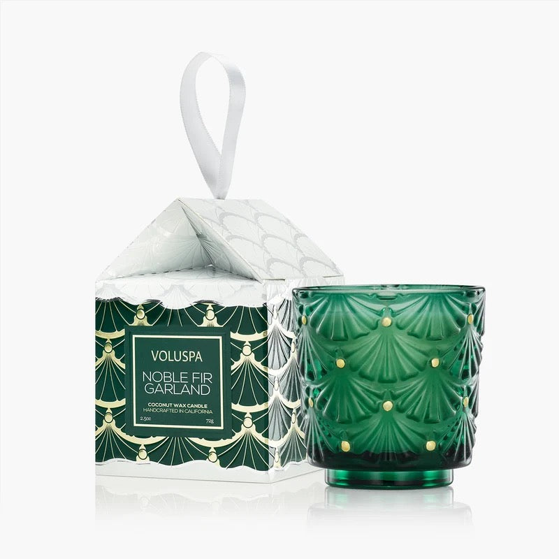 Noble Fir Garland Boxed Pedestal Ornament