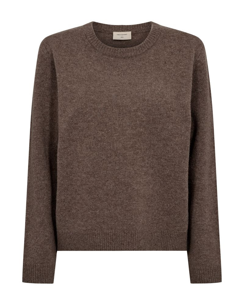 FqWinka C-neck Pullover Morel Melange
