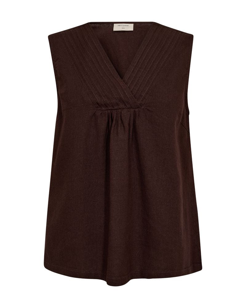 Fqlava V-neck Top Coffee Bean