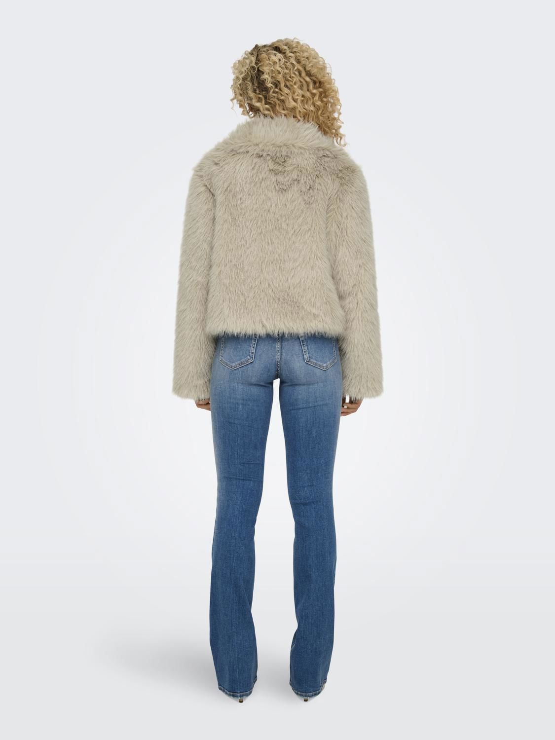 Onlmanny Faux Fur Jacket Pumice Stone